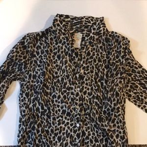 J.crew Cheetah button-down shirt